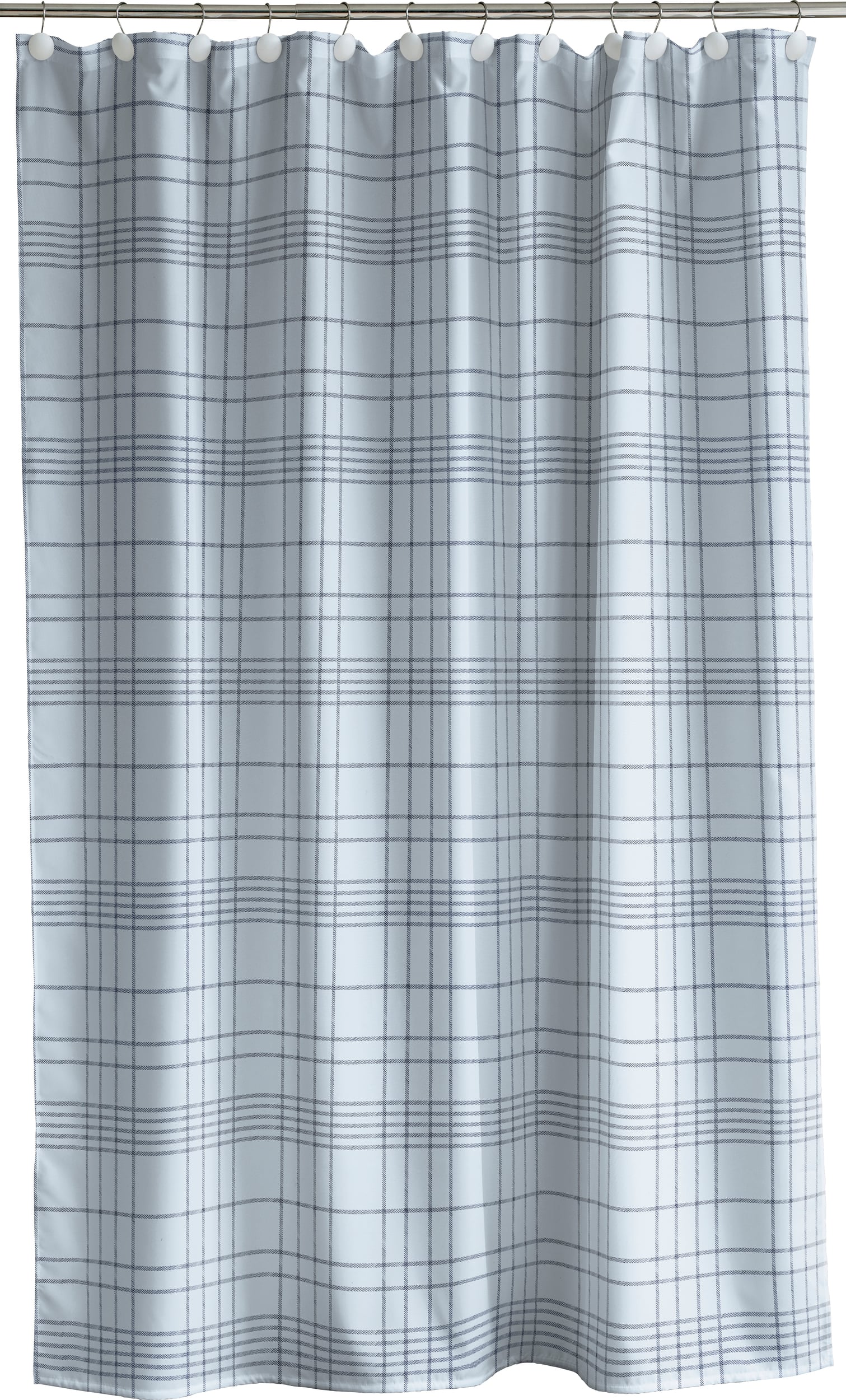 Zasłona prysznicowa Tartan 180 x 200 cm jasnoniebieska