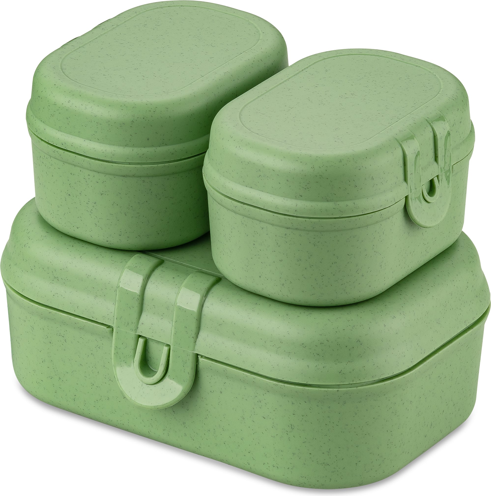 Lunchboxy Pascal Ready Organic mini jasnozielone 3 el.