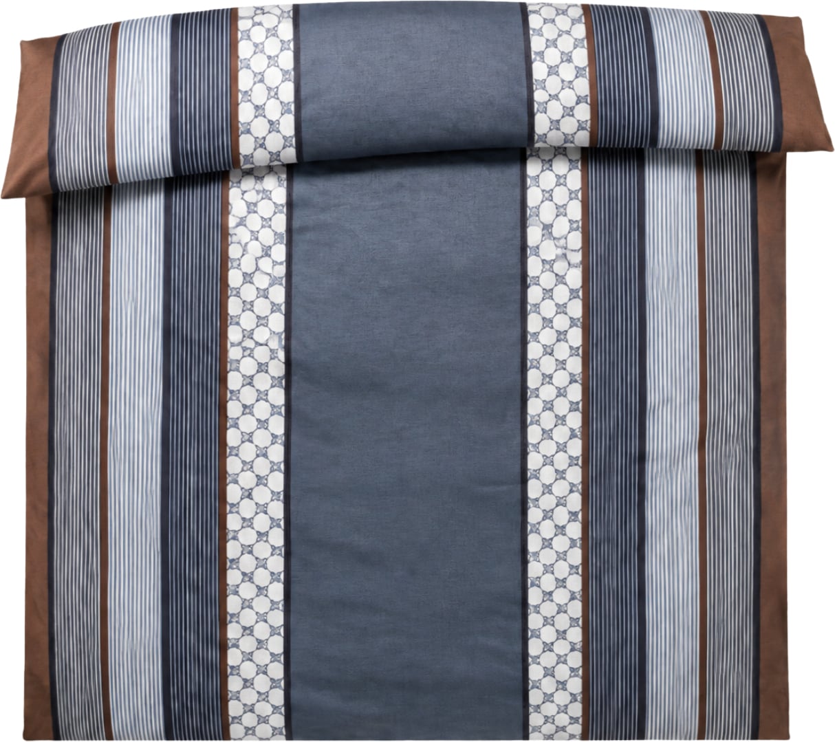 Poszewka na kołdrę Cornflower Stripes 240 x 220 cm Deep Ocean z bawełny satynowej