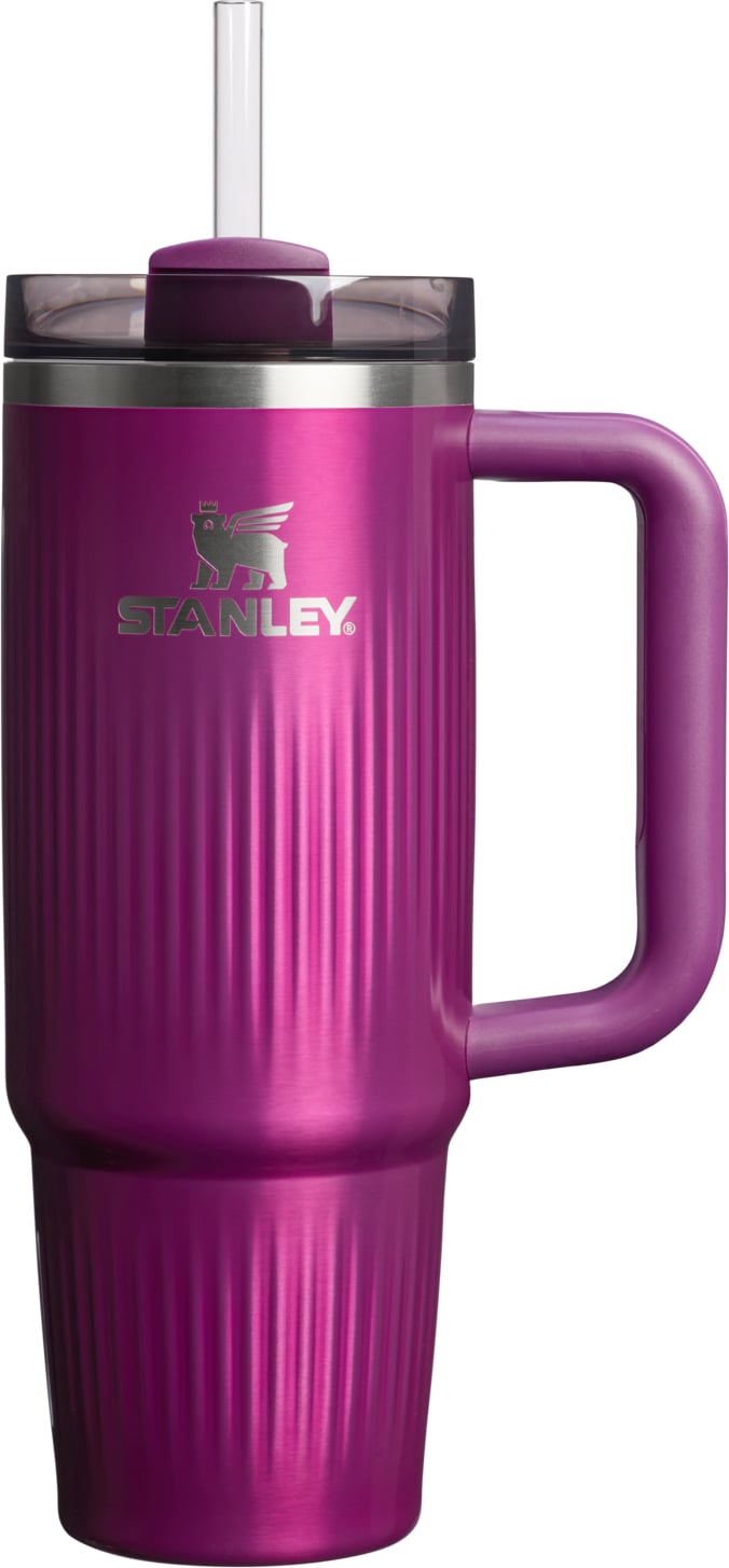 Kubek termiczny ze słomką Quencher H2.0 Fluted Mulberry Shine 890 ml