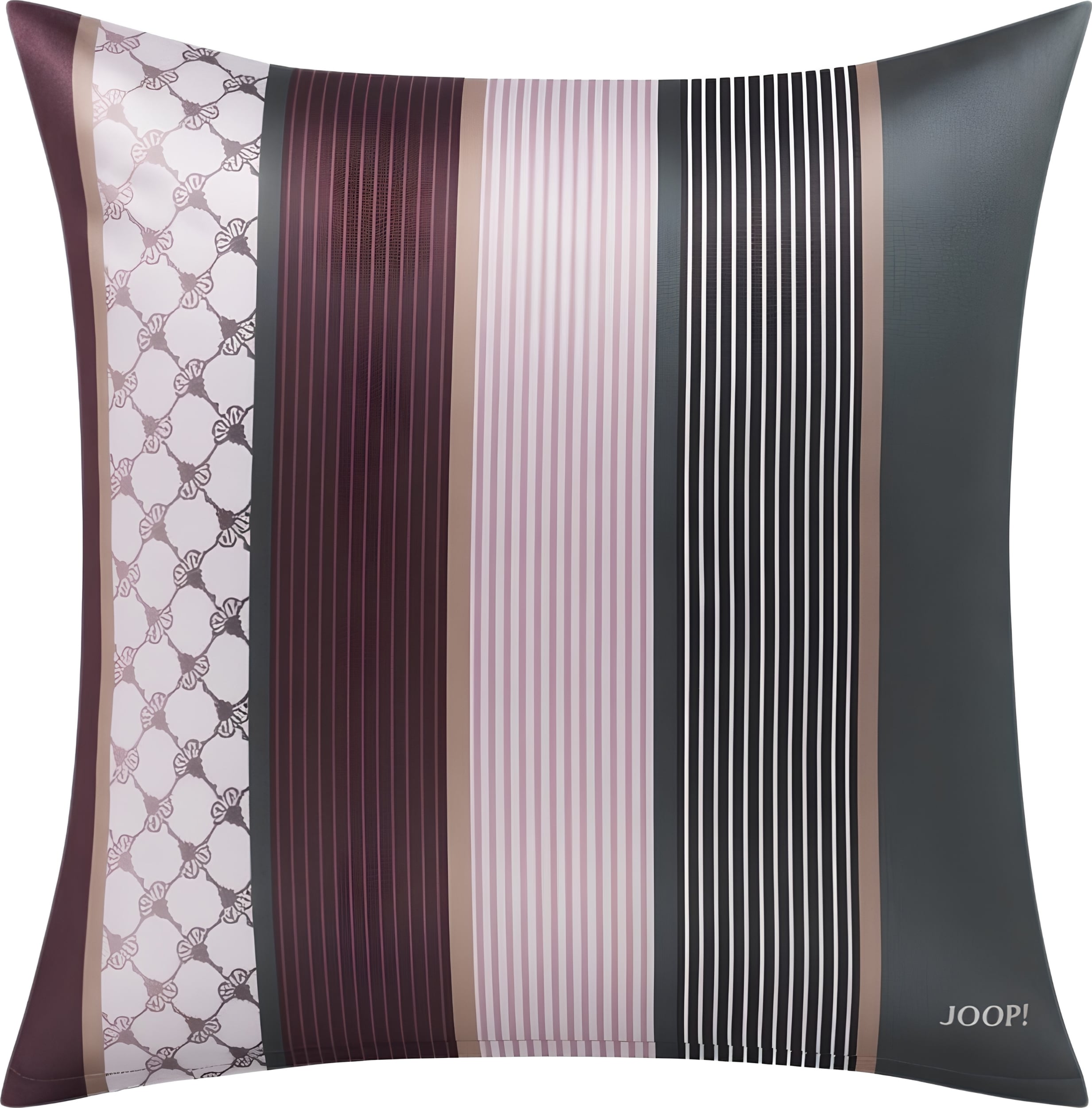 Poszewka na poduszkę Cornflower Stripes 80 x 80 cm deep wine z bawełny satynowej