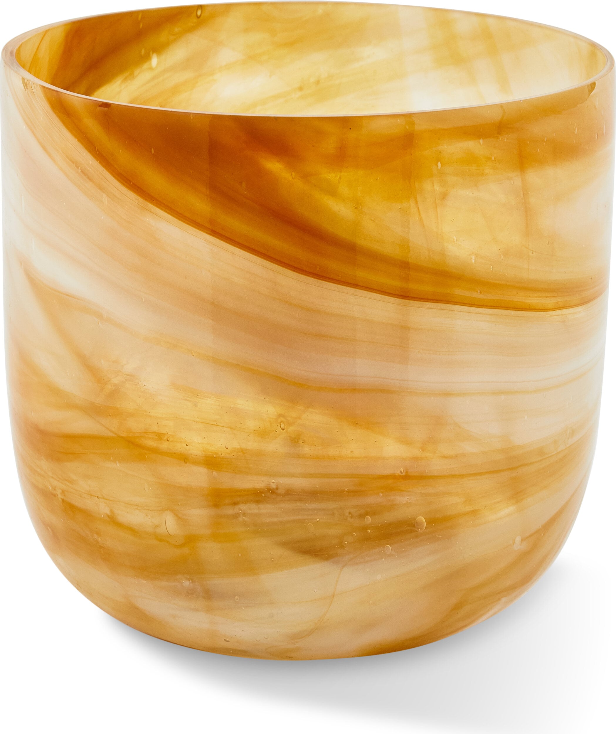 Wazon szklany Marbled 15 5 cm bursztynowy