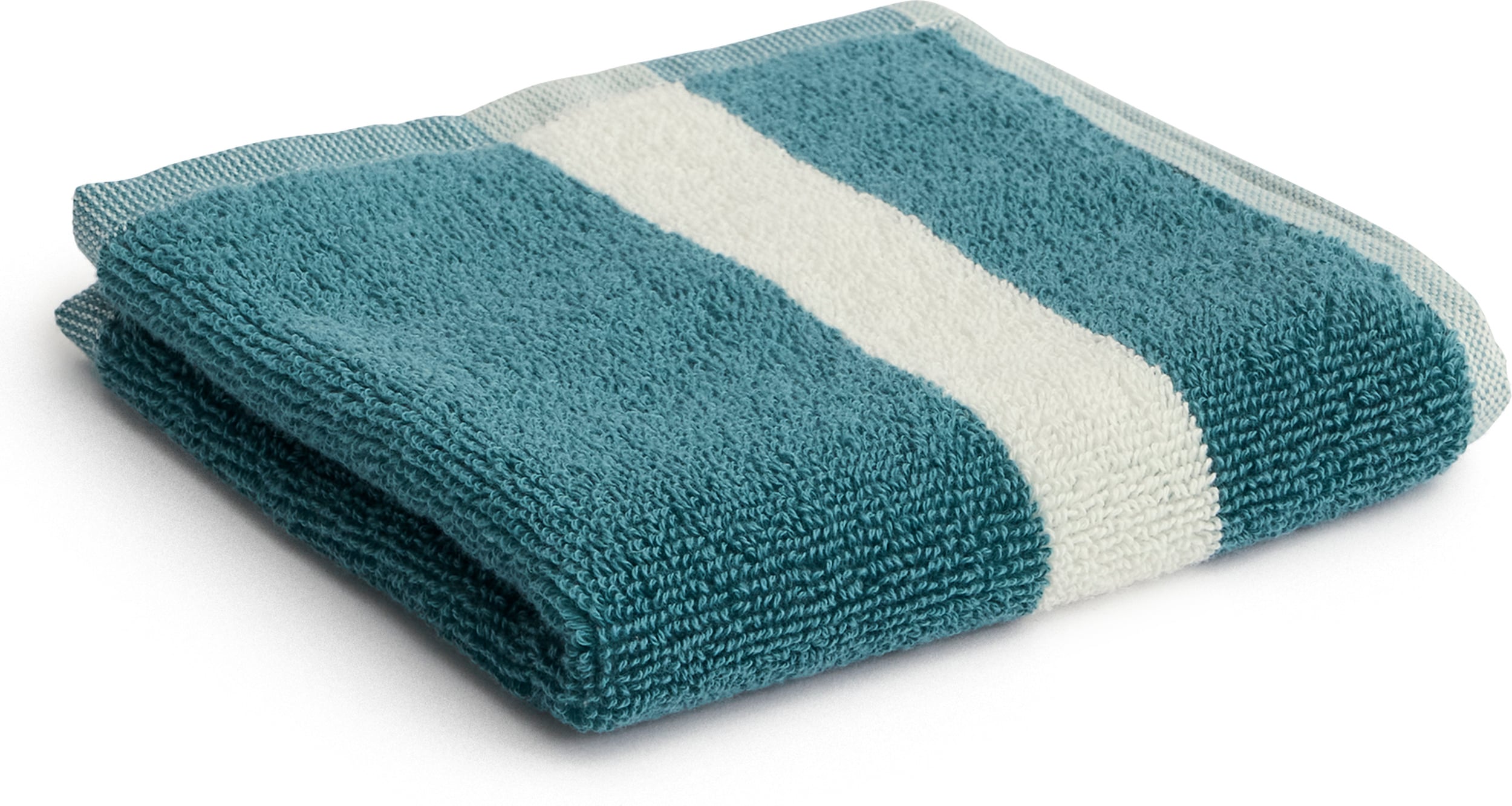Ręcznik do twarzy Stripe w pasy 30 x 30 cm petrol