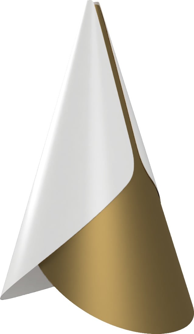 Lampa wisząca Cornet biało-złota