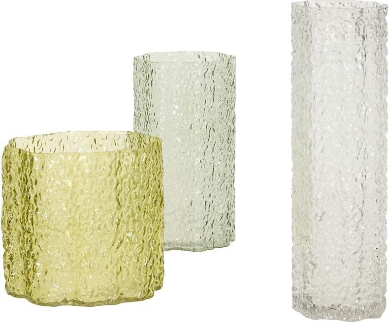 Wazony Triple transparentne zielone 3 szt.