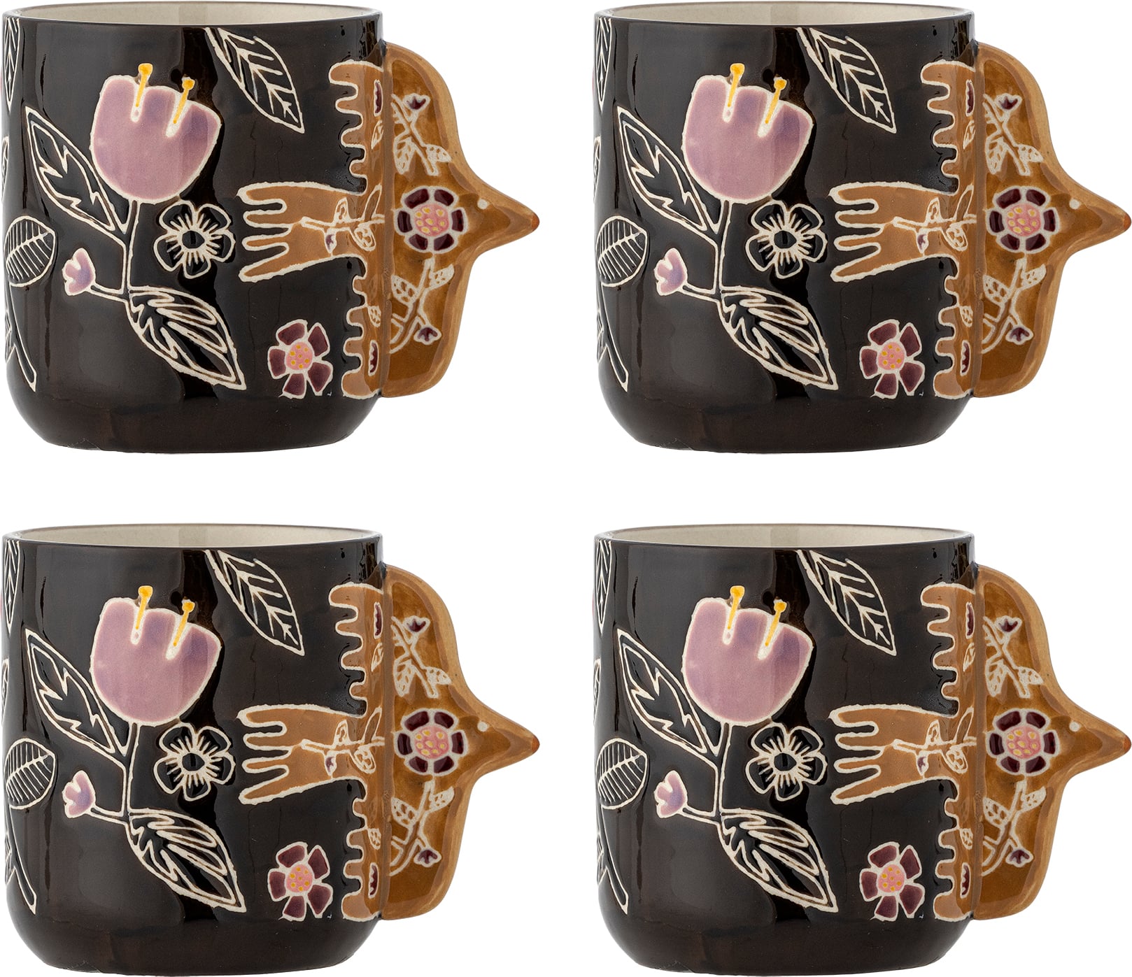 Kubki Vivielle 325 ml czarne 4 szt.