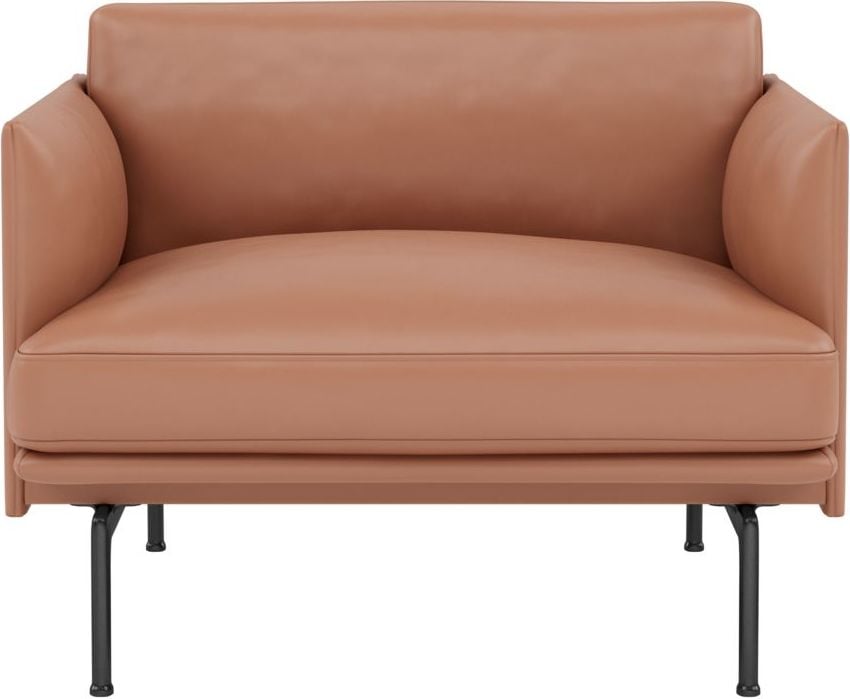 Fotel Outline Refine Leather Cognac