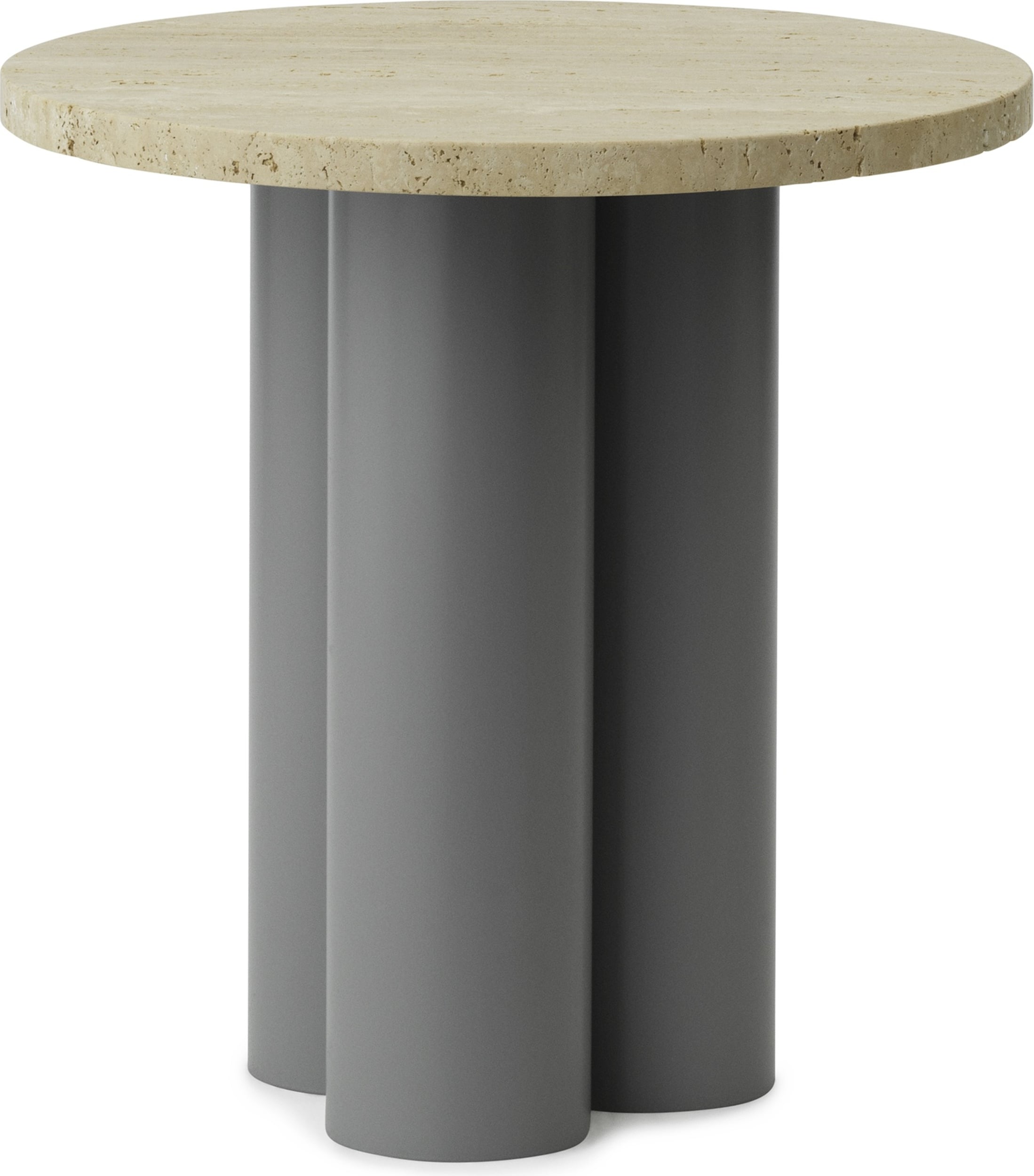 Stolik Dit Travertine Light na szarych nogach