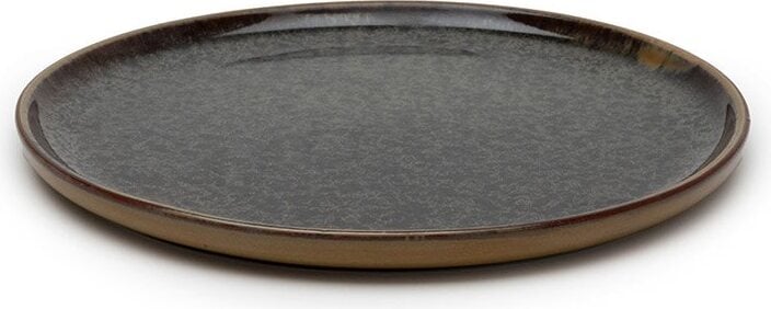 Talerze śniadaniowe Surface 21 cm czarno-szare 4 szt.