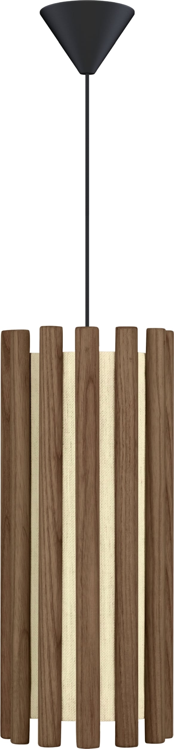 Lampa wisząca Komorebi 11 cm ciemny dąb z czarną rozetą