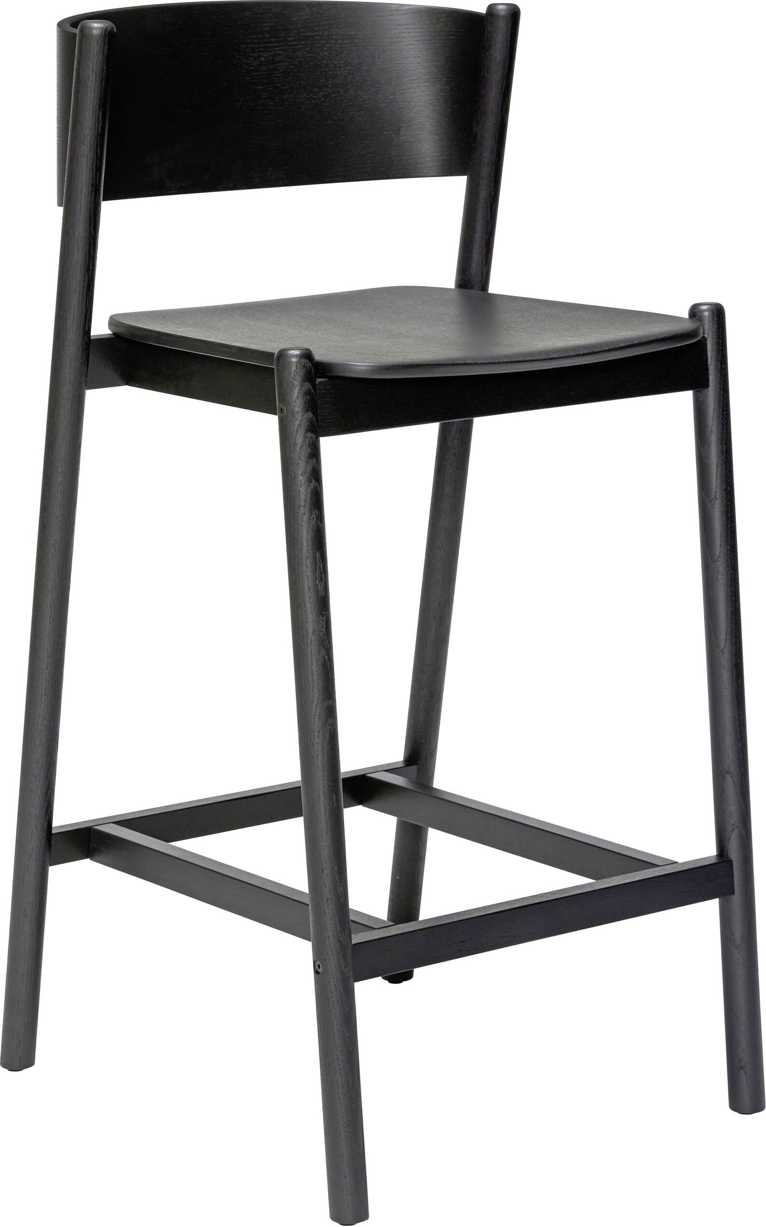 Stołek barowy Oblique 103 cm czarny dąb
