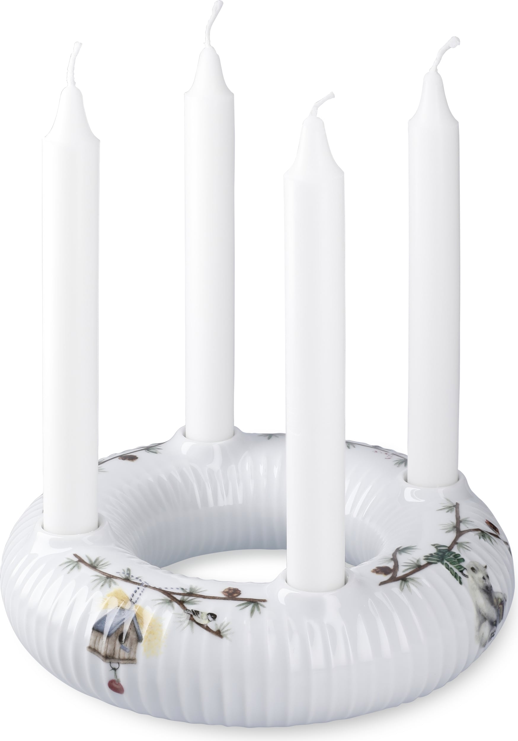 Świecznik na klasyczne świece Hammershøi Christmas 23 cm biały