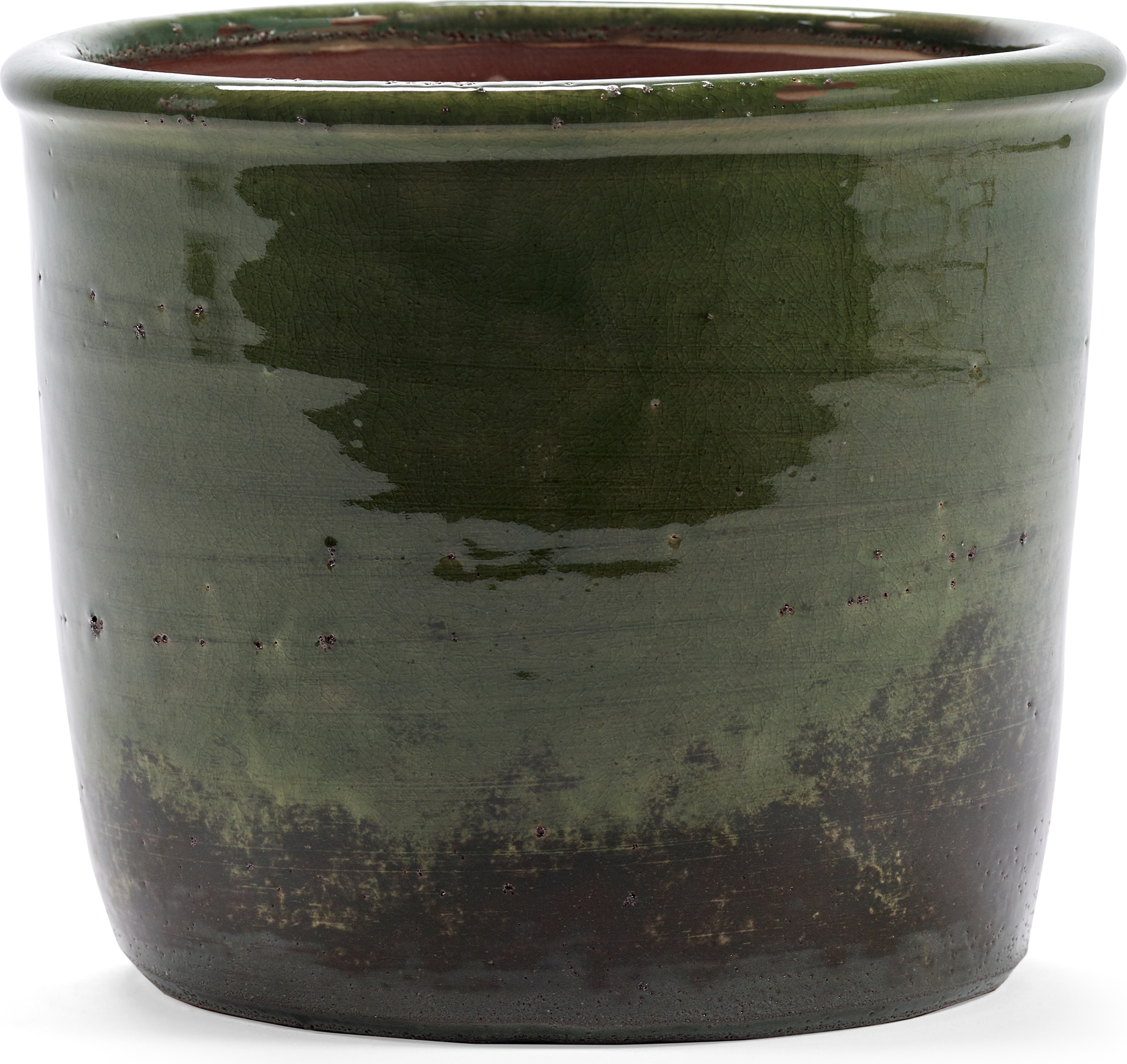 Osłonka na doniczkę Glazed Shades 20 cm ciemnozielona