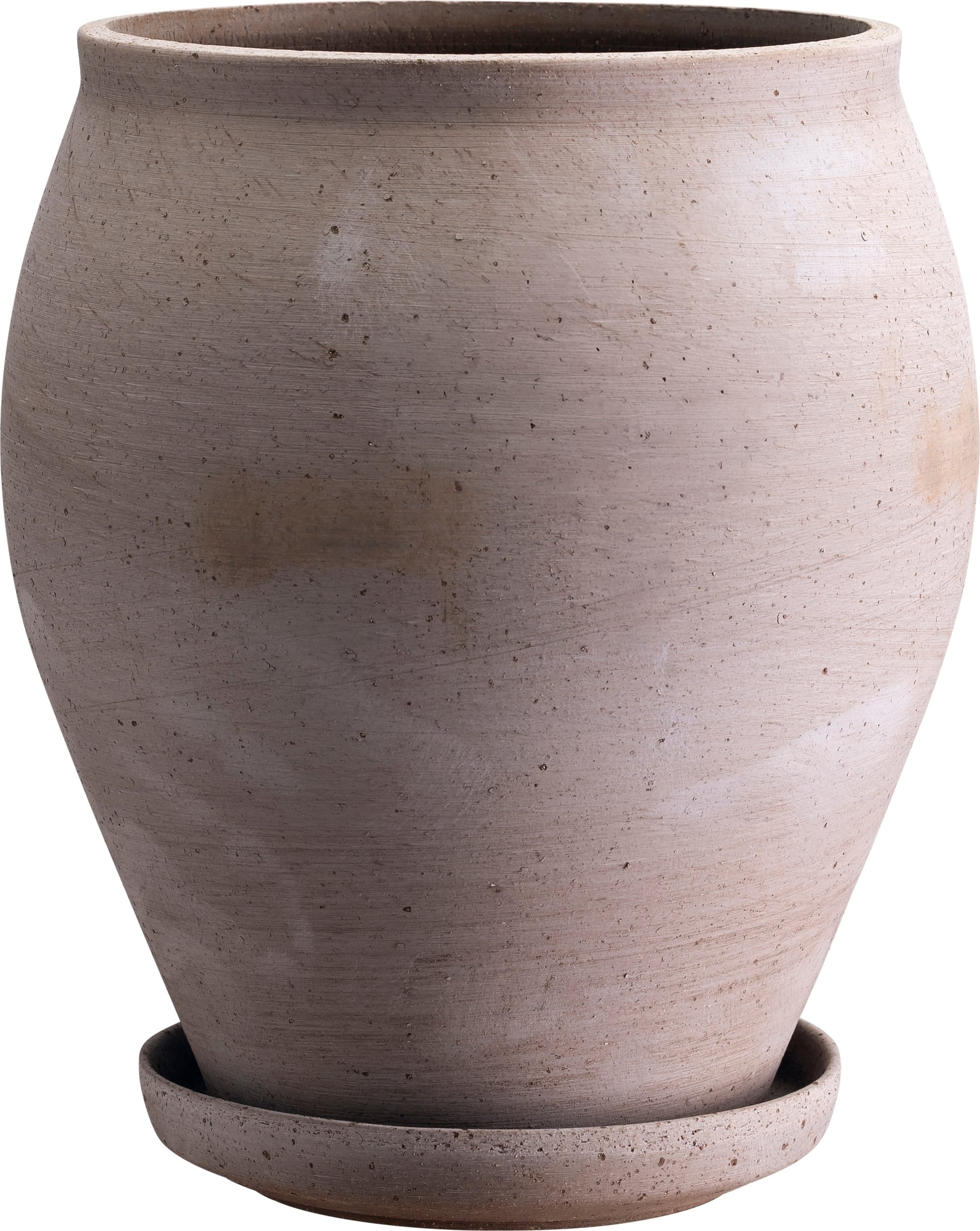 Doniczka z podstawką Delphi 22 cm szara