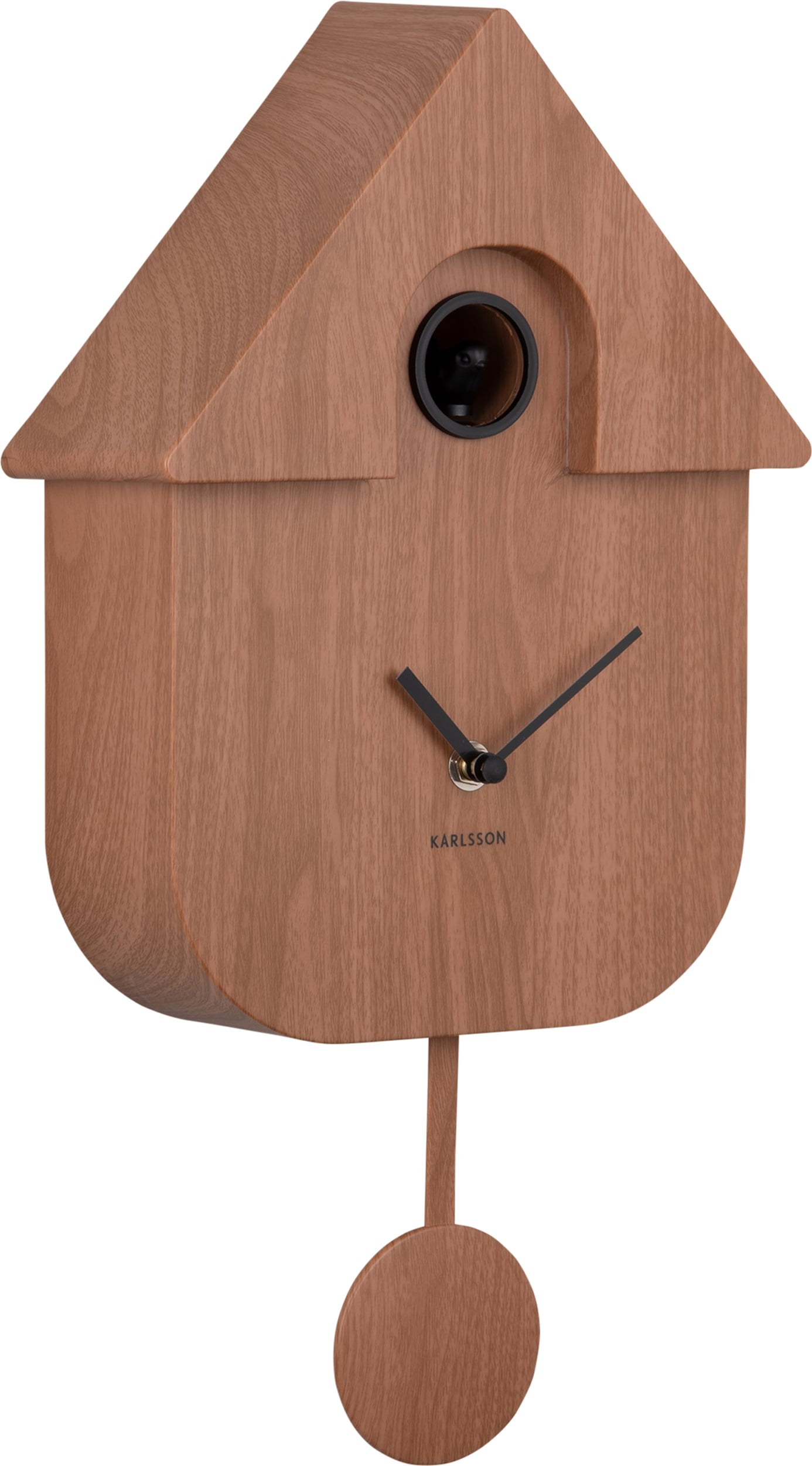Zegar ścienny z kukułką Modern Cuckoo ciemne drewno