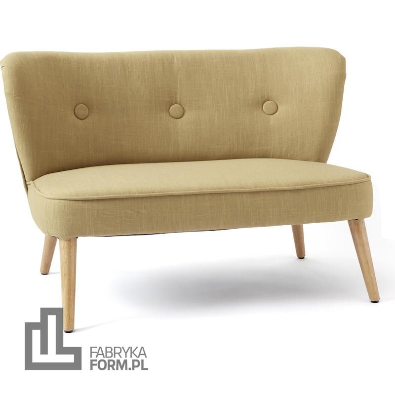 Sofa dla dzieci Kids Concept żółta na drewnianych nogach