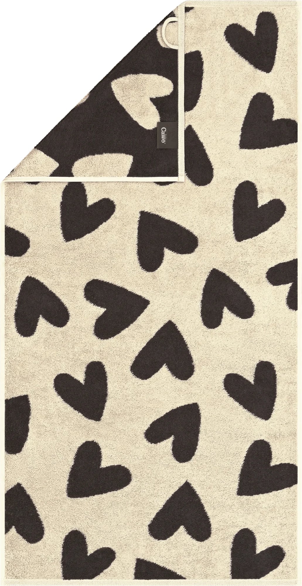 Ręcznik Hearts 50 x 100 cm ciemnoszary
