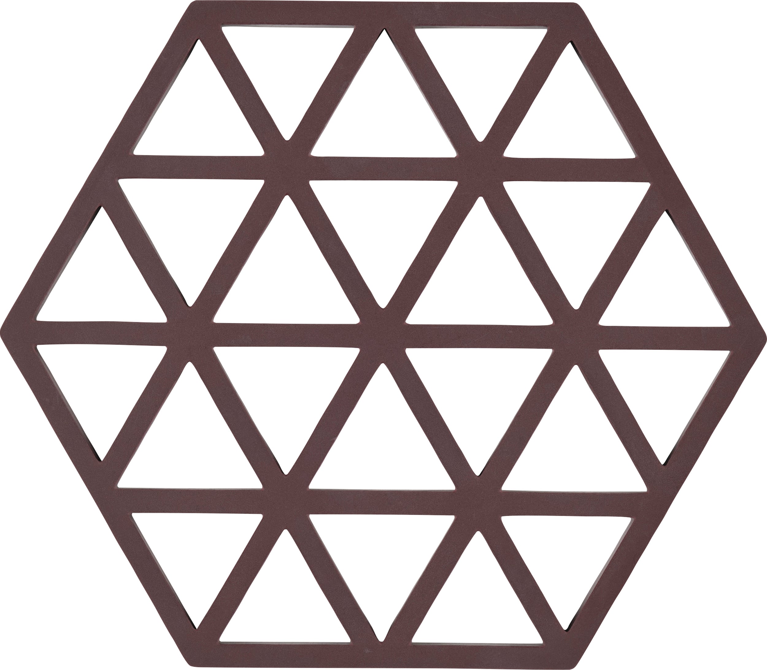 Podstawka pod gorące naczynia Triangles ciemnobrązowa
