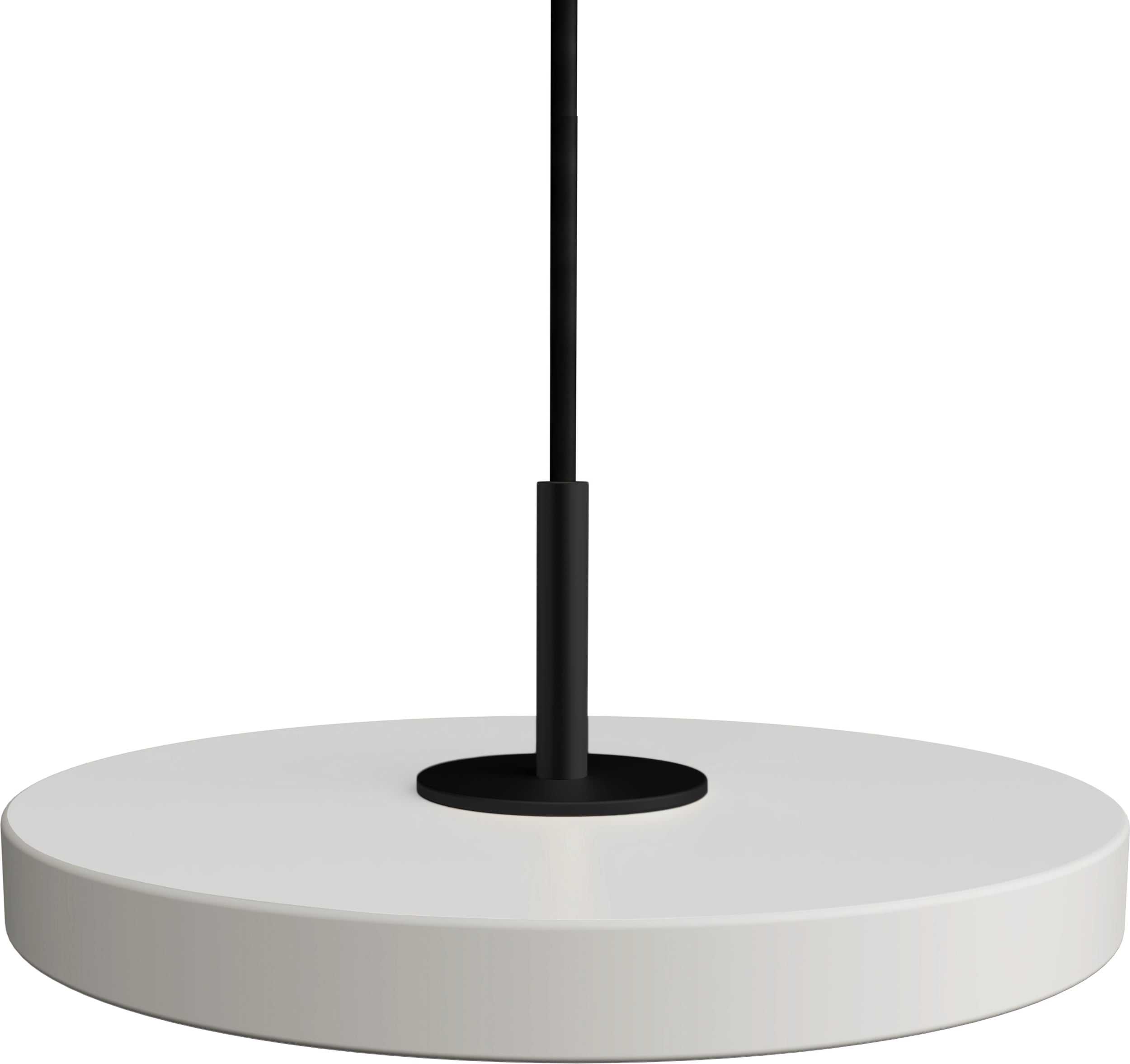Lampa wisząca Asteria Micro jasnoszara z czarnym mocowaniem