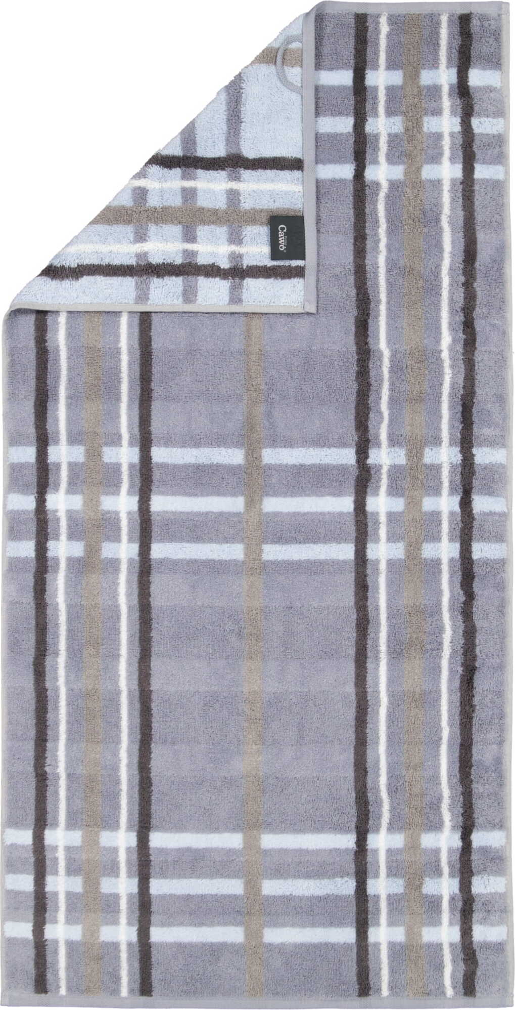 Ręcznik do rąk Noblesse Check w kratkę 50 x 100 cm zgaszony błękit