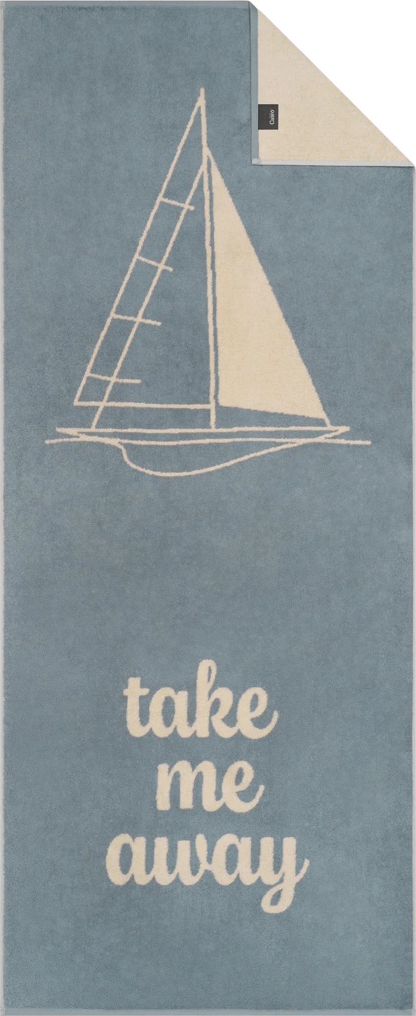 Ręcznik do sauny Travel Sailing boat 70 x 180 cm niebieski