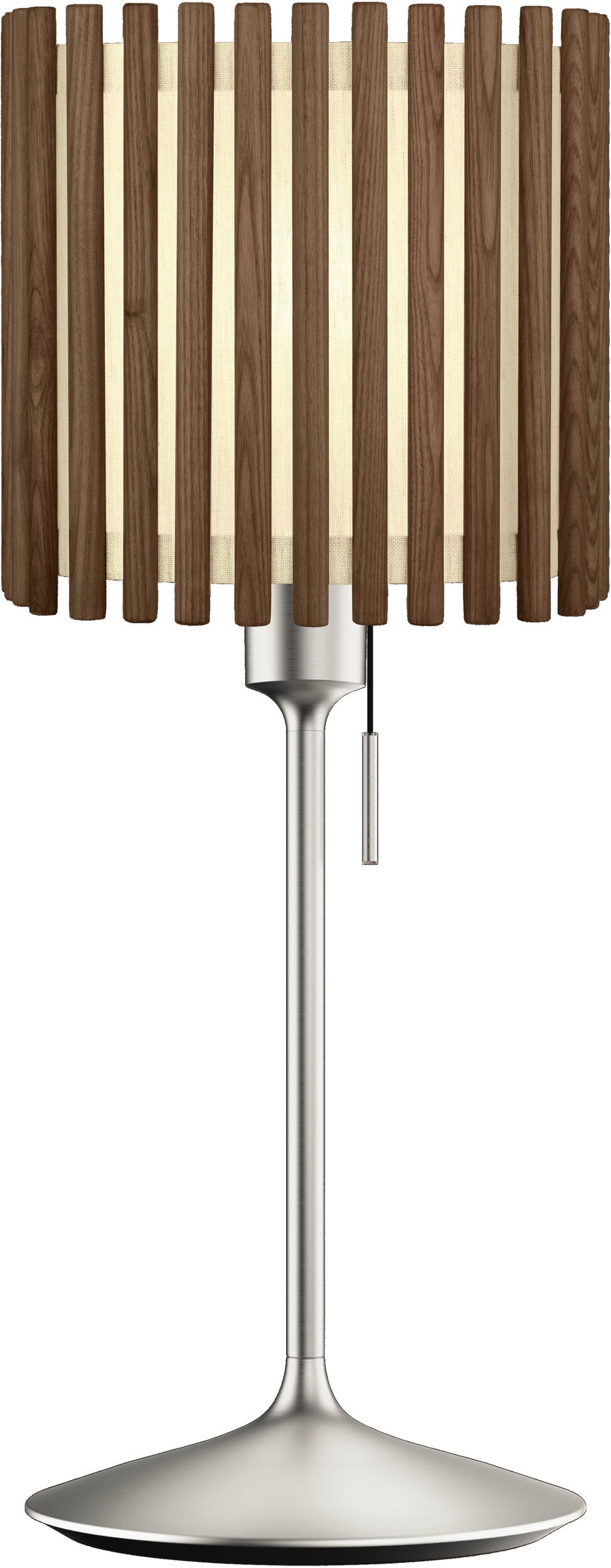 Lampa stołowa Komorebi kwadratowa 27 5 cm ciemny dąb ze srebrną podstawą