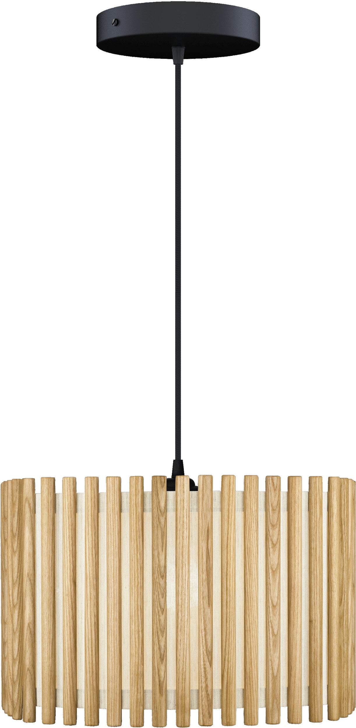 Lampa wisząca Komorebi kwadratowa 40 9 cm naturalny dąb z czarną rozetą
