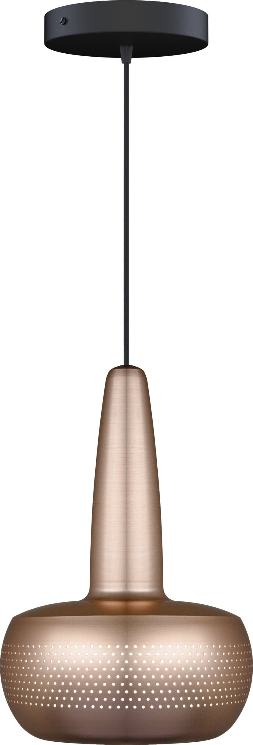 Lampa wisząca Clava mosiężna z czarną rozetą