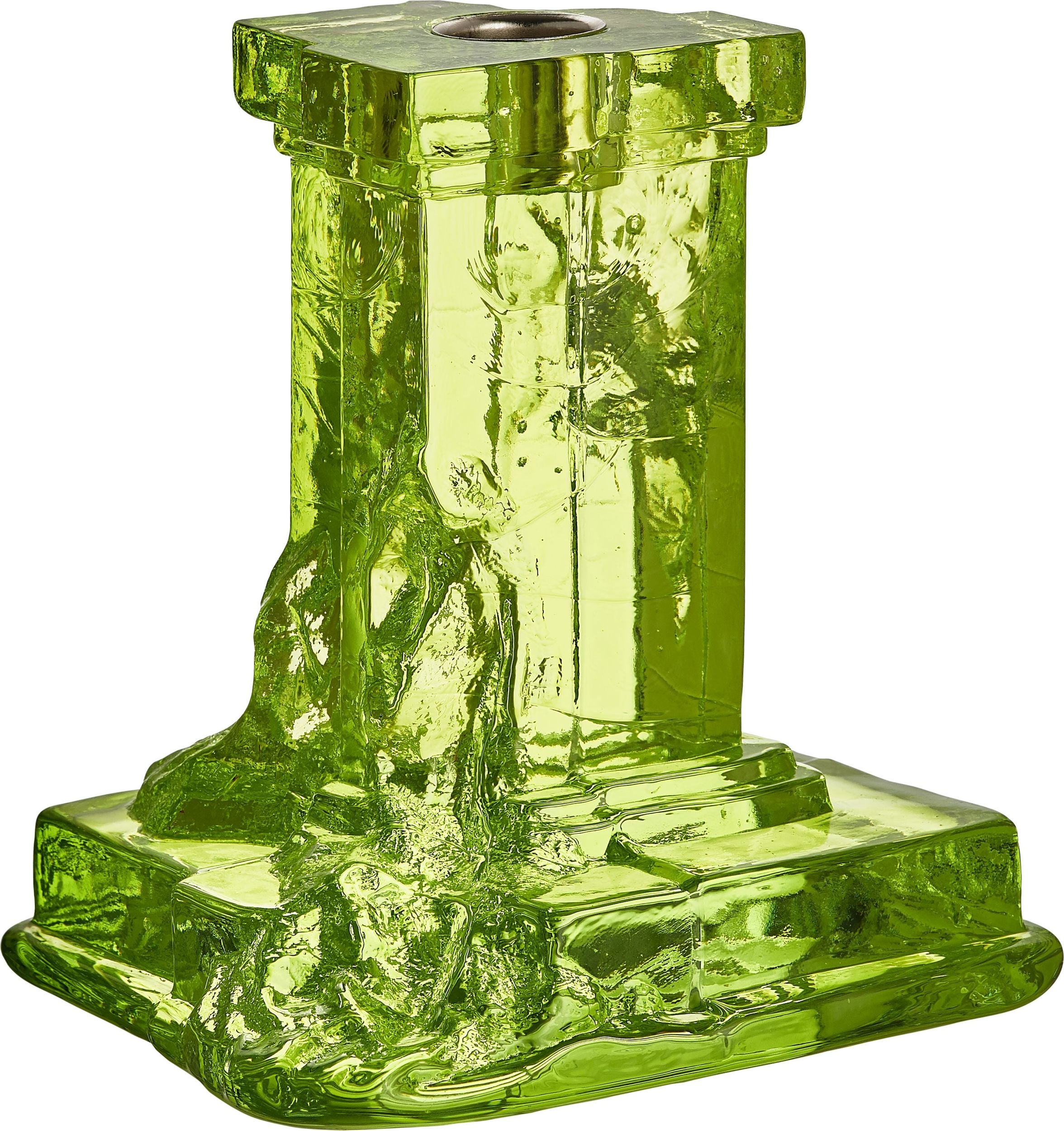 Świecznik na klasyczną świecę Rocky Baroque 15 cm zielony