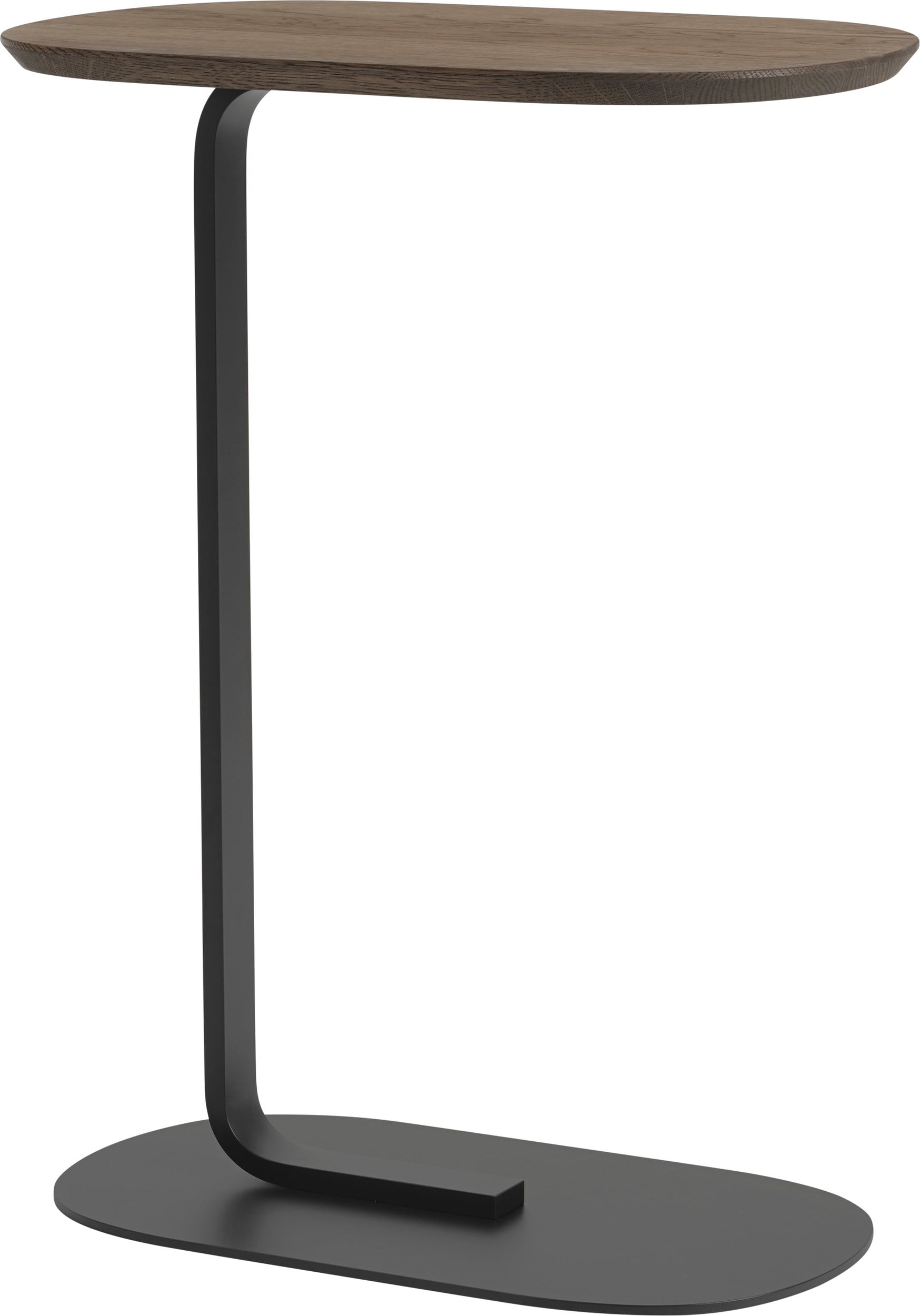 Stolik boczny Relate 60 5 cm ciemny dąb na czarnej nodze