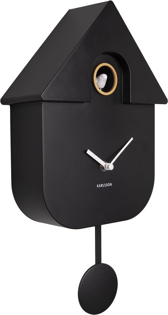 Zegar ścienny z kukułką Modern Cuckoo czarny