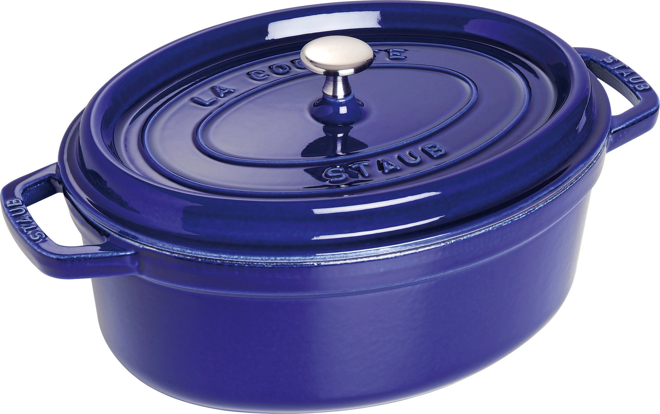Garnek La Cocotte owalny 4 2 l niebieski żeliwny