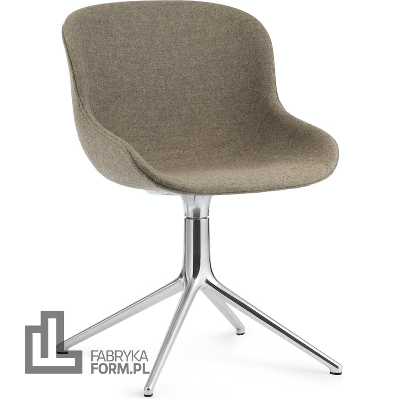 Krzesło obrotowe Hyg 4L z tapicerowanym siedziskiem na aluminiowych nogach