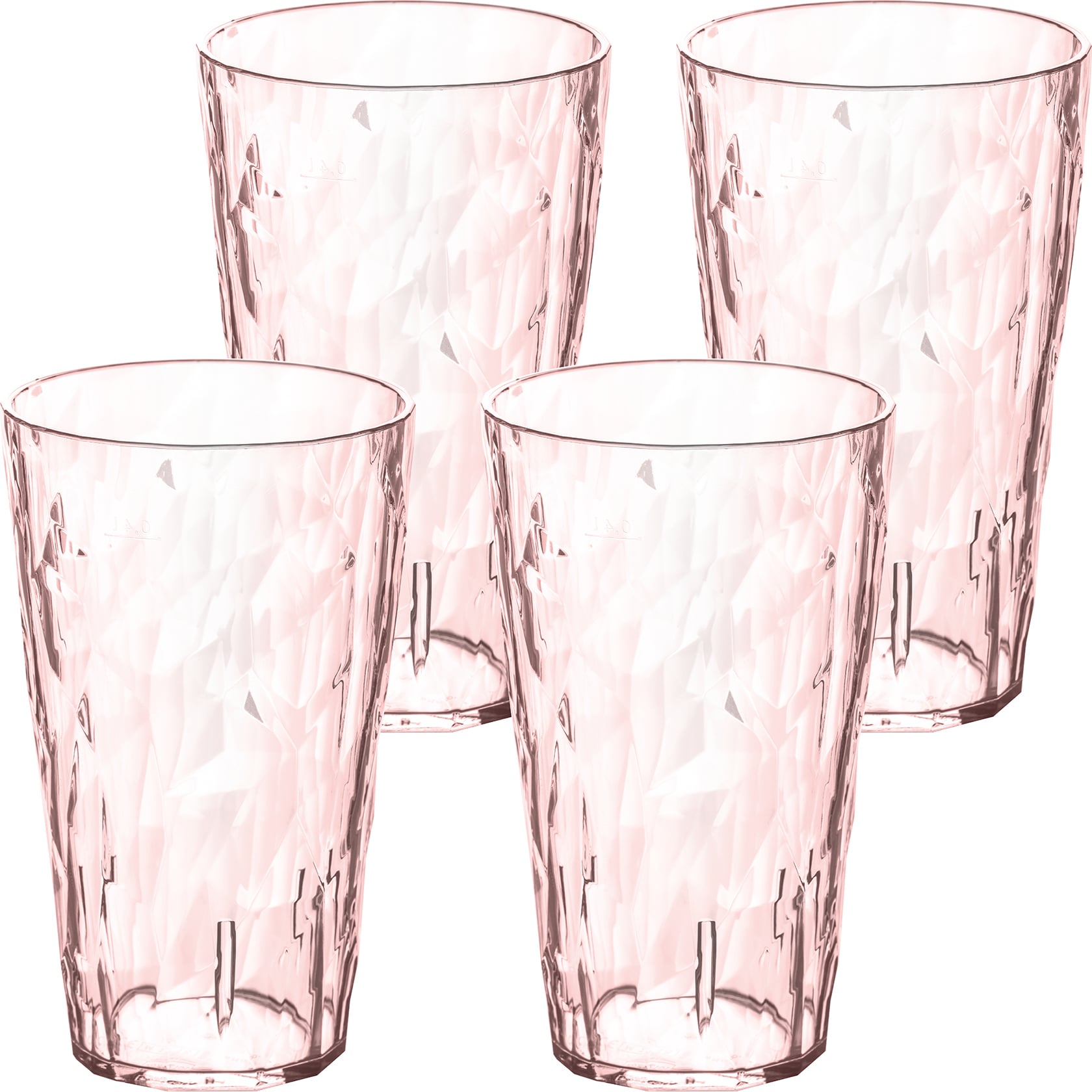Szklanki z tworzywa Club No. 30 Tritan 400 ml różowe 4 szt.