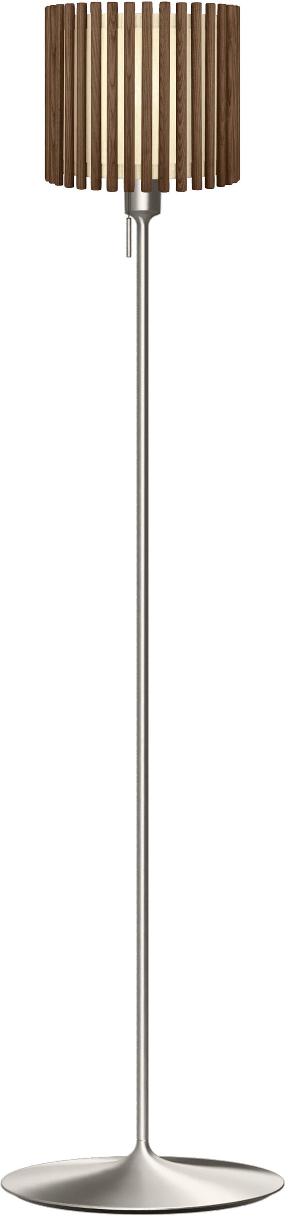 Lampa podłogowa Komorebi kwadratowa 27 5 cm ciemny dąb ze srebrną podstawą