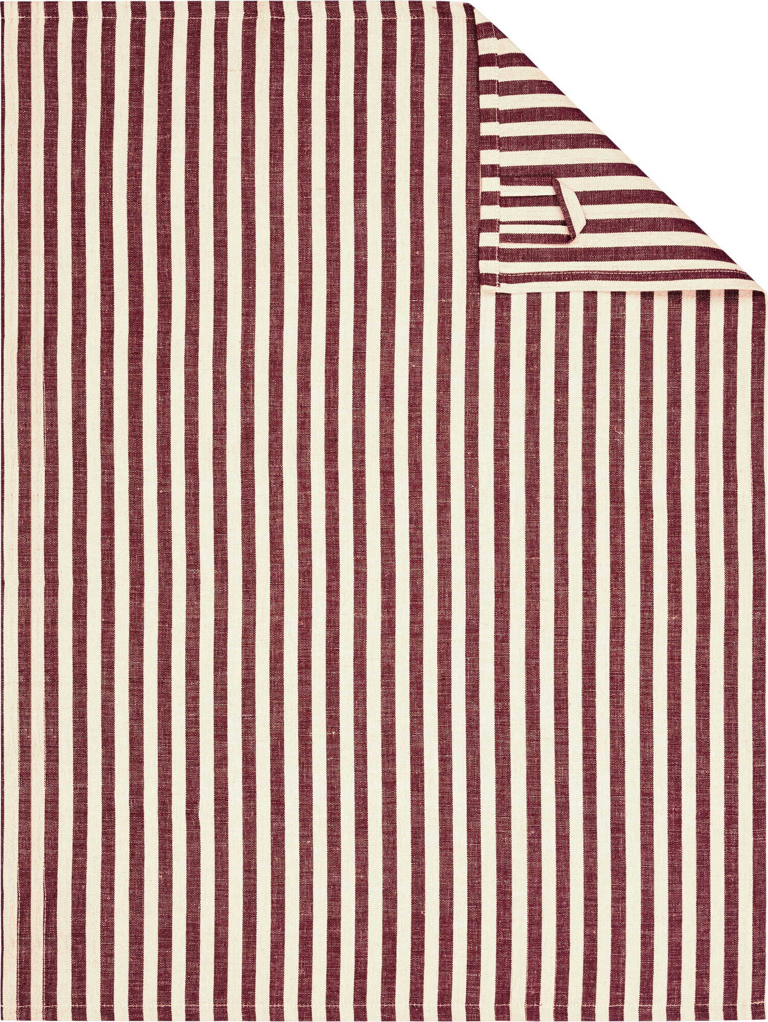 Ścierka kuchenna Linen Classics w paski burgundowa
