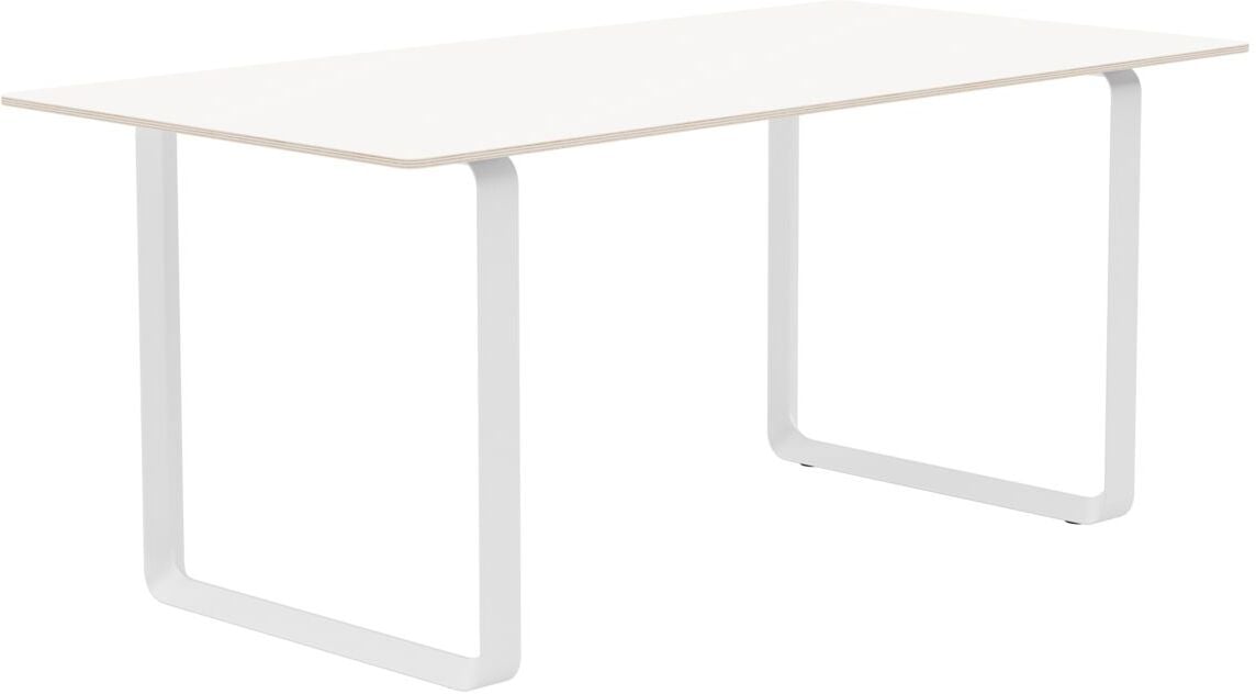Stół Muuto 170 x 85 cm biały laminowany nogi białe