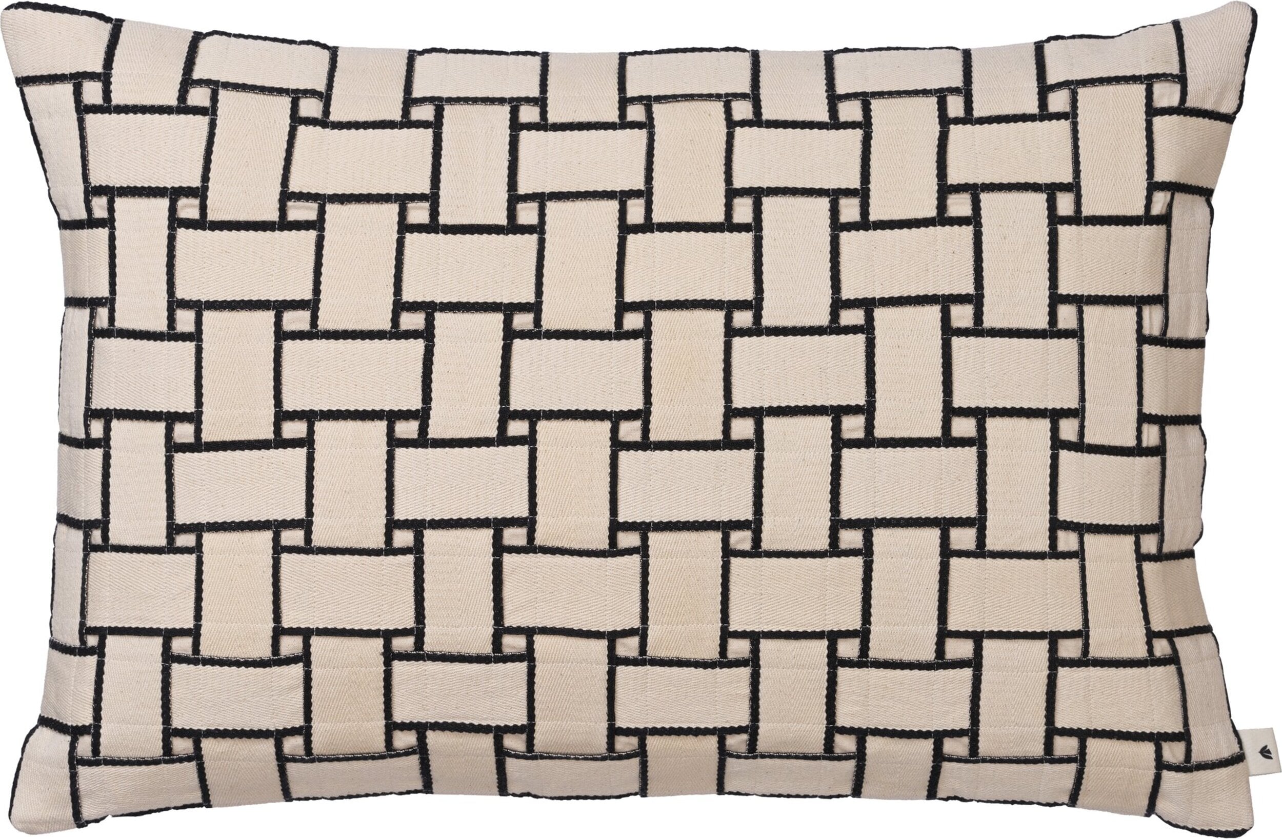 Poduszka Lattice 40 x 60 cm kremowo-czarna