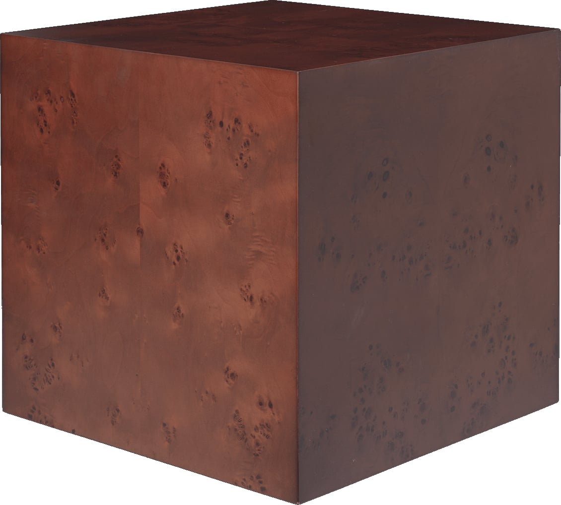 Stolik boczny Burl 40 x 40 cm ciemny