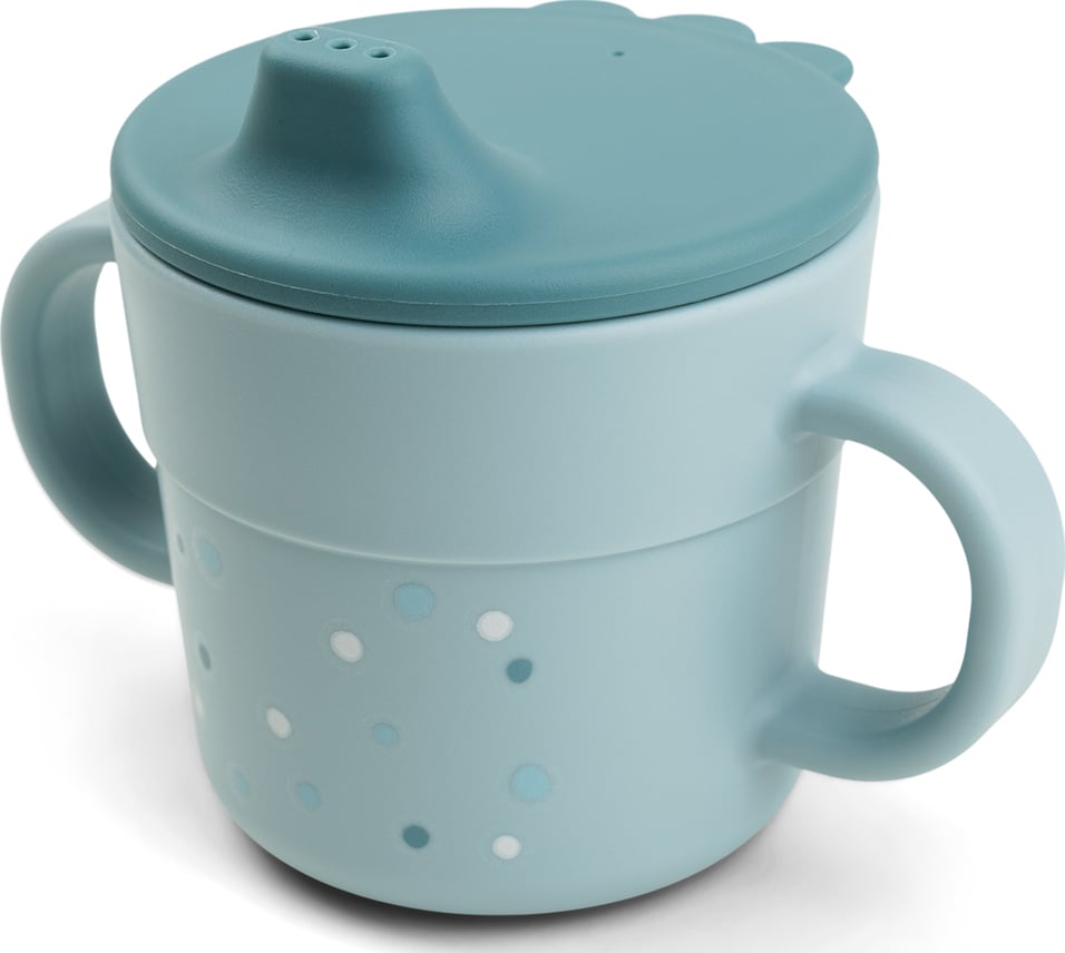 Kubek dziecięcy Foodie Happy Dots niebieski