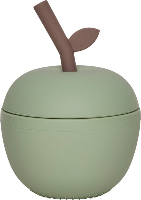 Kubek ze słomką Apple 250 ml zielony