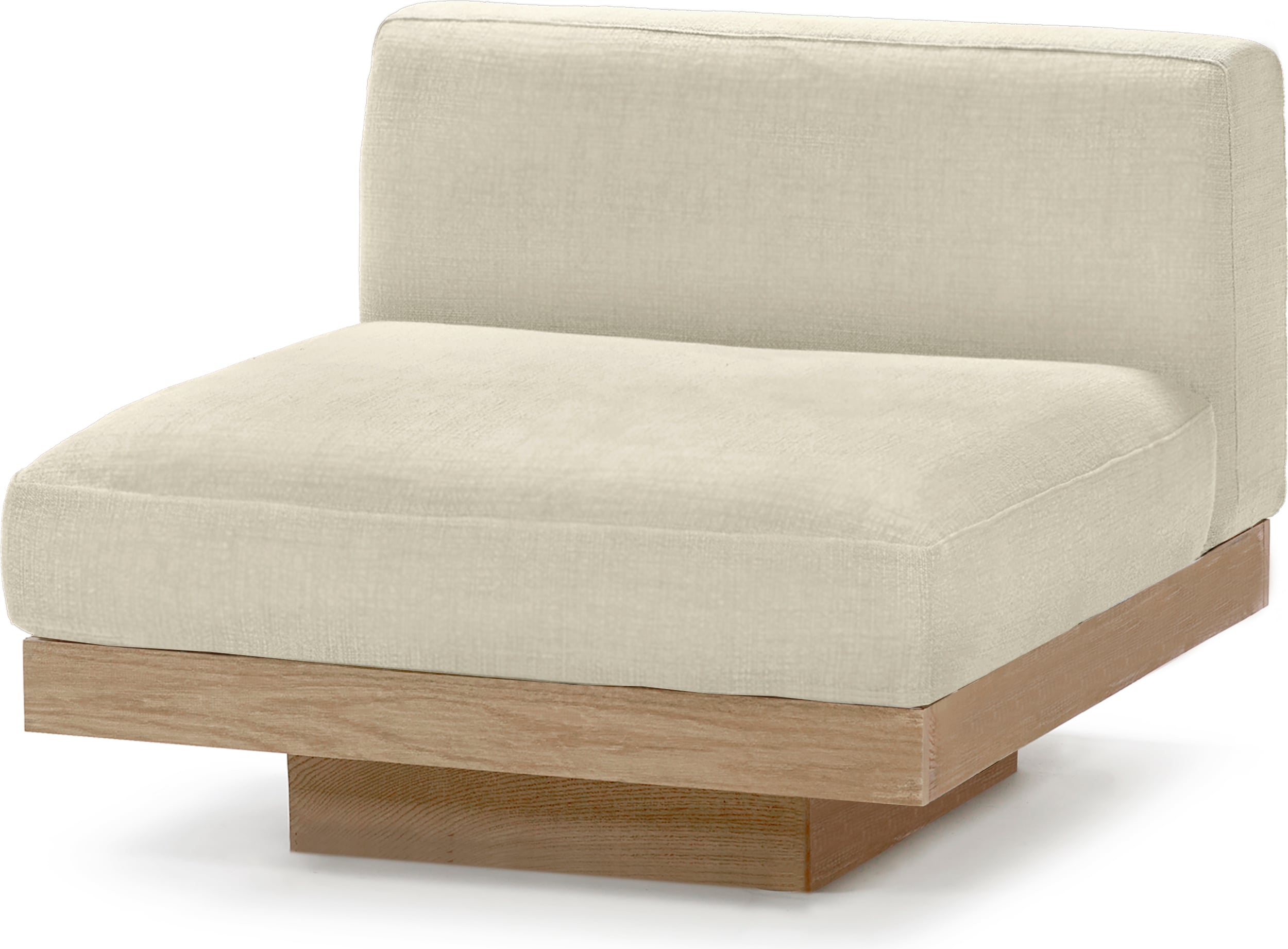 Sofa ogrodowa jednoosobowa Rudolph 93 cm beżowa