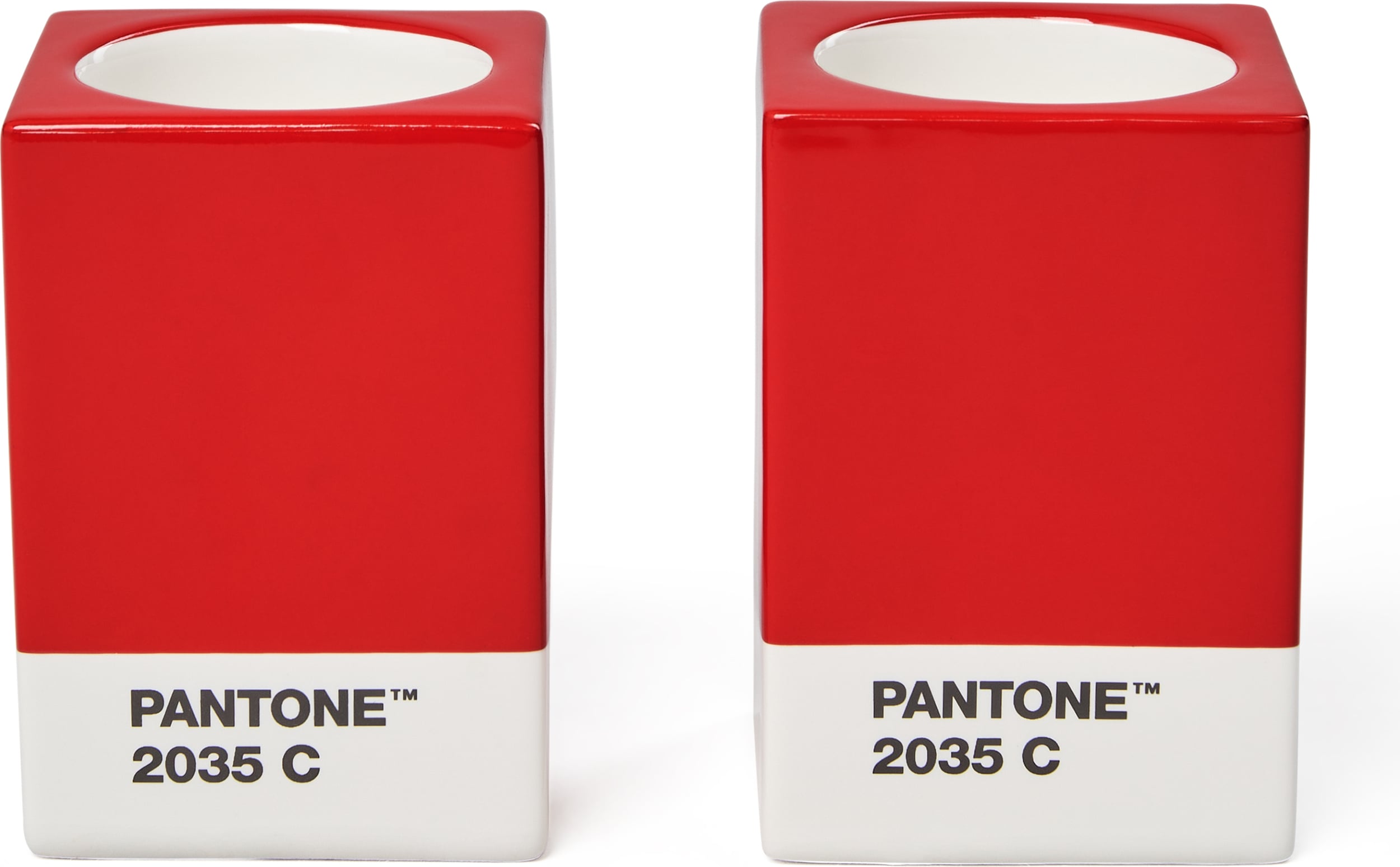 Świeczniki na klasyczne świece lub tealighty Pantone czerwone 2 szt.