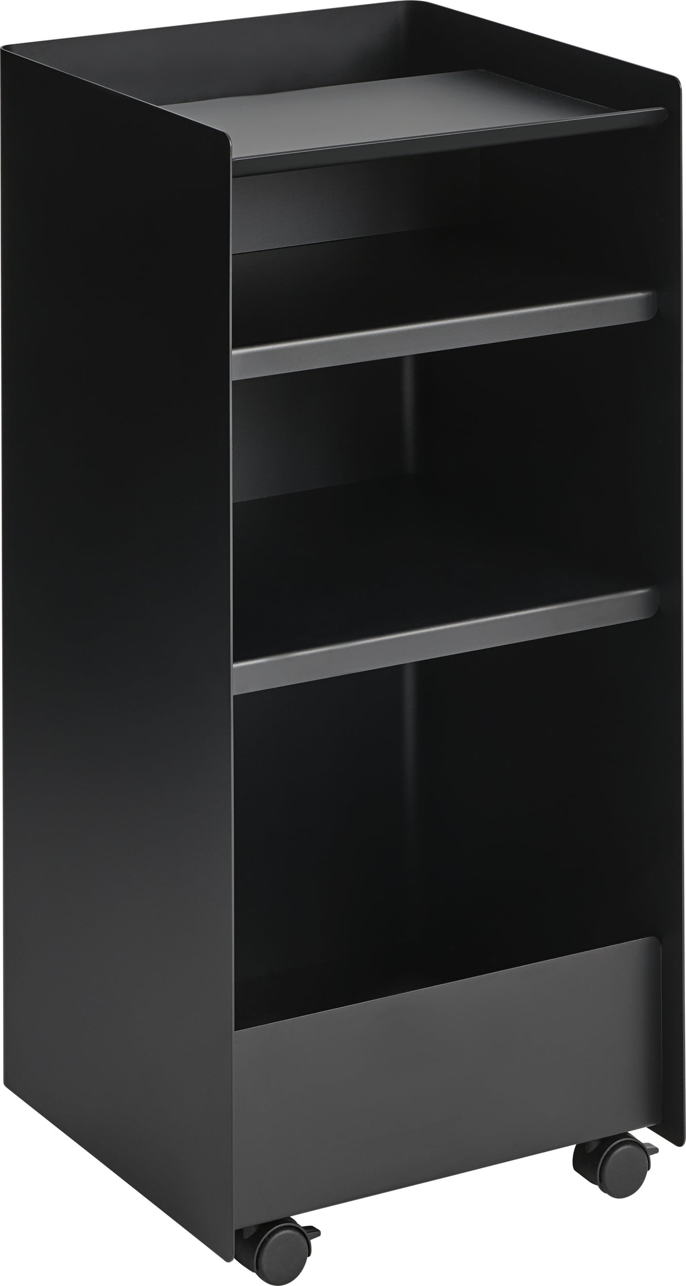 Szafka pomocnicza na kółkach Folded 84 cm czarna