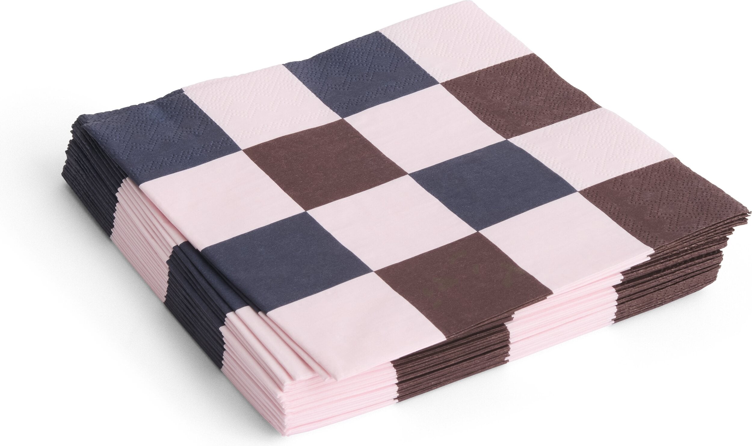 Serwetki papierowe Hay Pattern 40 x 40 cm jasnoróżowo-bordowo-czarna szachownica 20 szt.