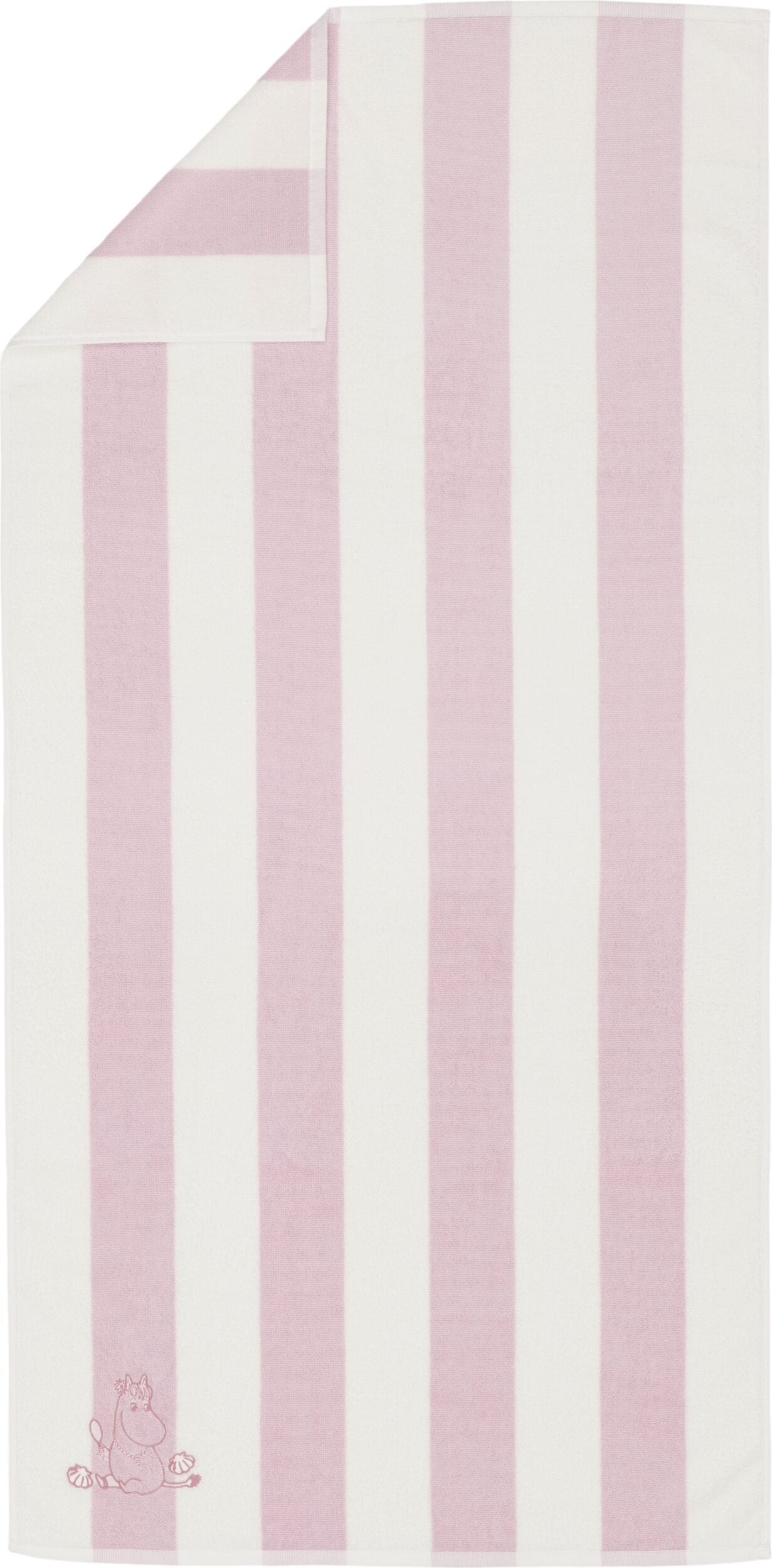 Ręcznik Arabia Finland Stripes Muminki Seashells 70 x 140 cm różowy