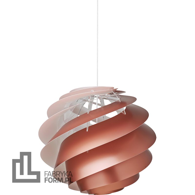Lampa wisząca Swirl III 65 cm miedziana