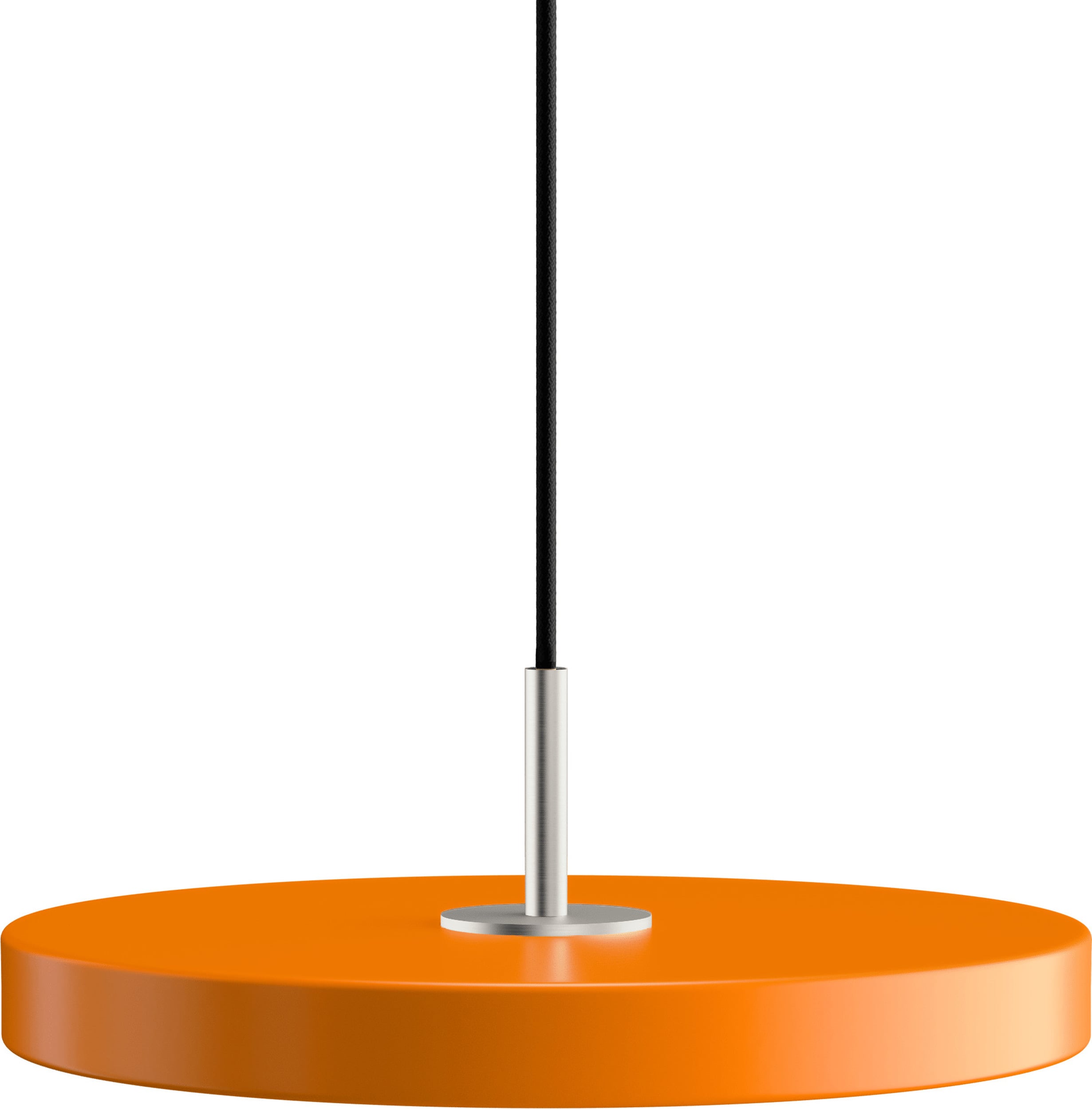 Lampa wisząca Asteria Plus 31 cm pomarańczowa ze srebrnym mocowaniem