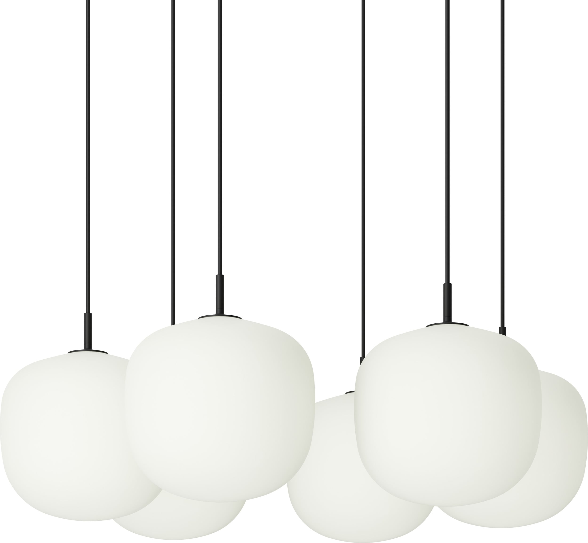 Lampa wisząca Rime 6-punktowa 25 cm czarna