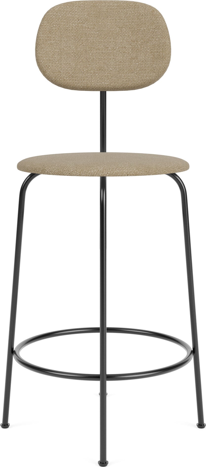 Krzesło barowe Afteroom Plus Bouclé 97 cm beżowe tapicerowane